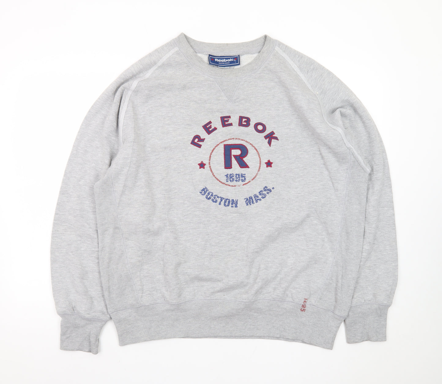 Reebok Men's Grey L Pullover Sweatshirt Crew Neck Sports Style