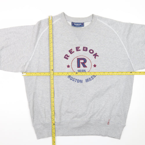 Reebok Men's Grey L Pullover Sweatshirt Crew Neck Sports Style