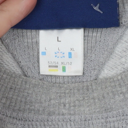 Reebok Men's Grey L Pullover Sweatshirt Crew Neck Sports Style