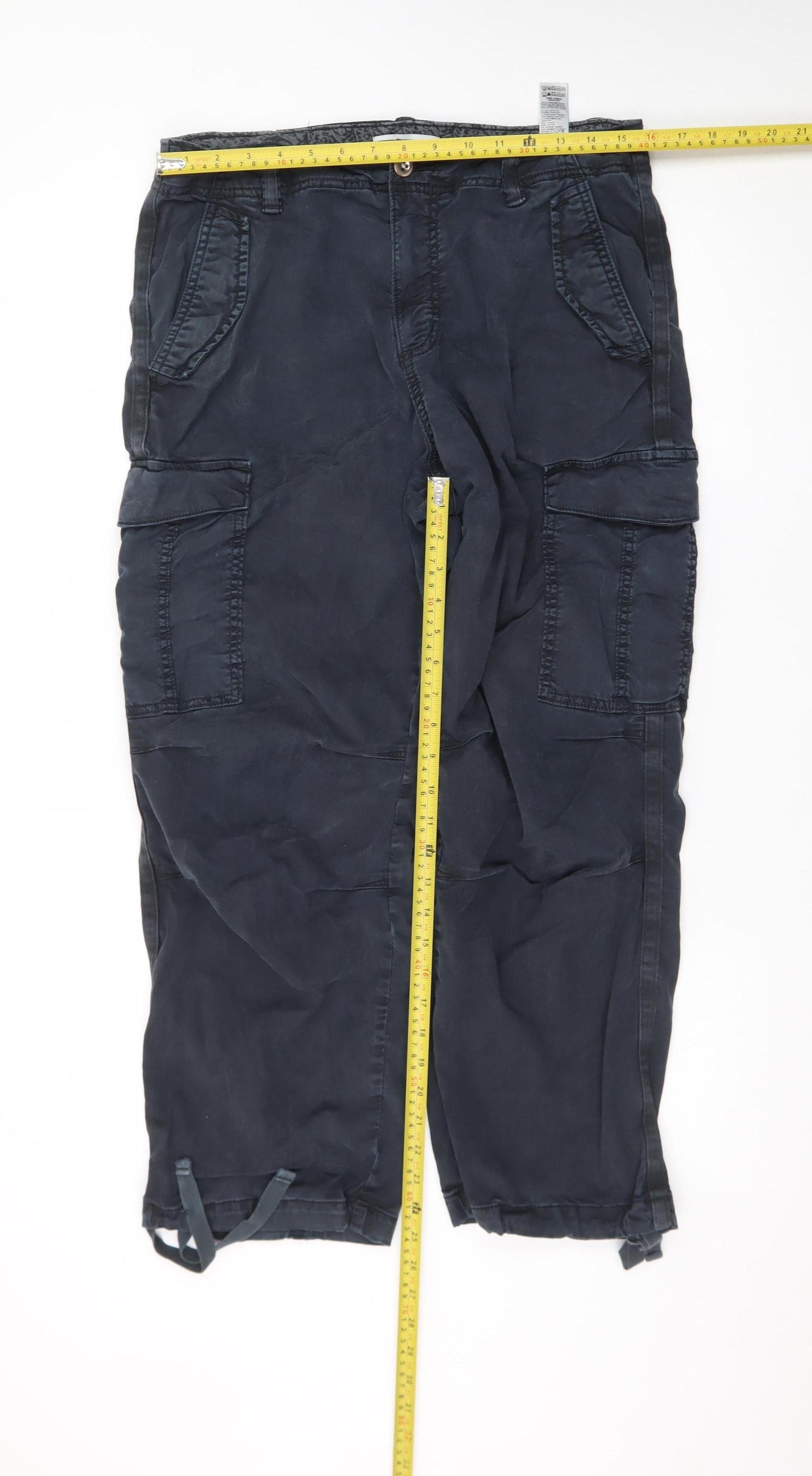Marks and Spencer Men's Blue Cargo Trousers L Regular Fit
