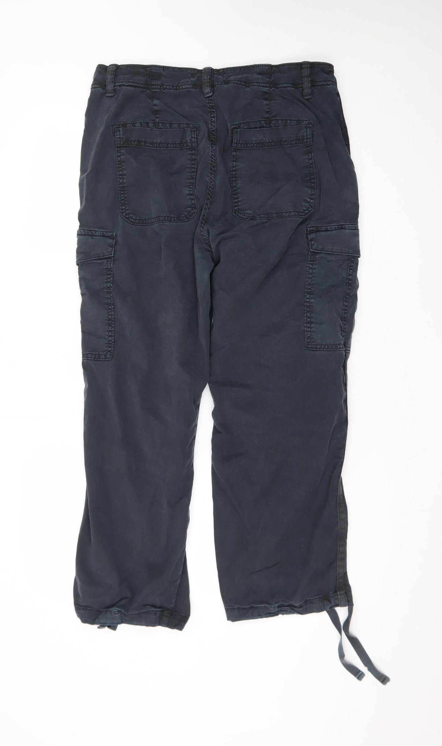 Marks and Spencer Men's Blue Cargo Trousers L Regular Fit