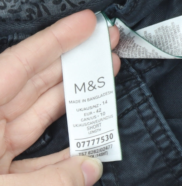 Marks and Spencer Men's Blue Cargo Trousers L Regular Fit
