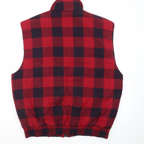 Ozark Trail Men Red Check Cotton Outdoor Bodywarmer XL