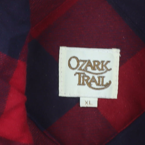Ozark Trail Men Red Check Cotton Outdoor Bodywarmer XL