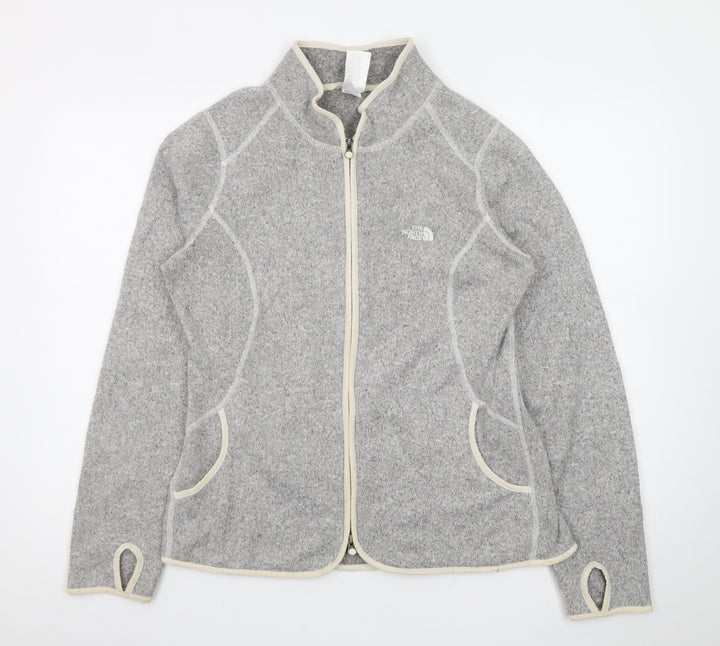 The North Face Women's Grey Fleece Full Zip Jacket Size L