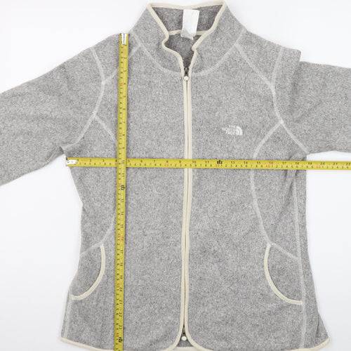 The North Face Women's Grey Fleece Full Zip Jacket Size L