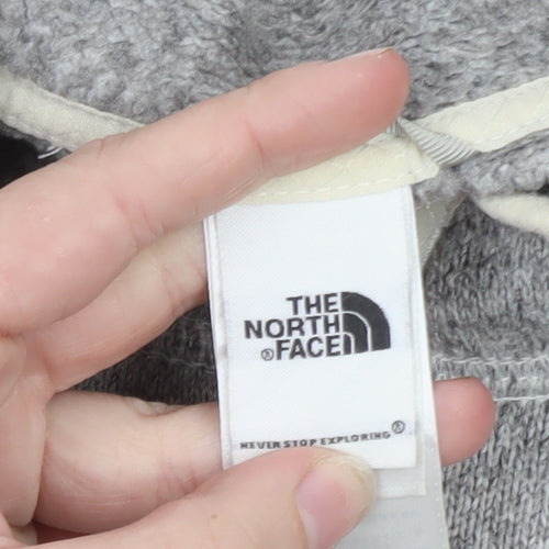 The North Face Women's Grey Fleece Full Zip Jacket Size L