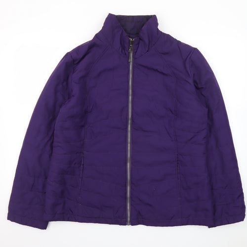 St. John's Bay Women's Purple Puffer Jacket Size L Polyester