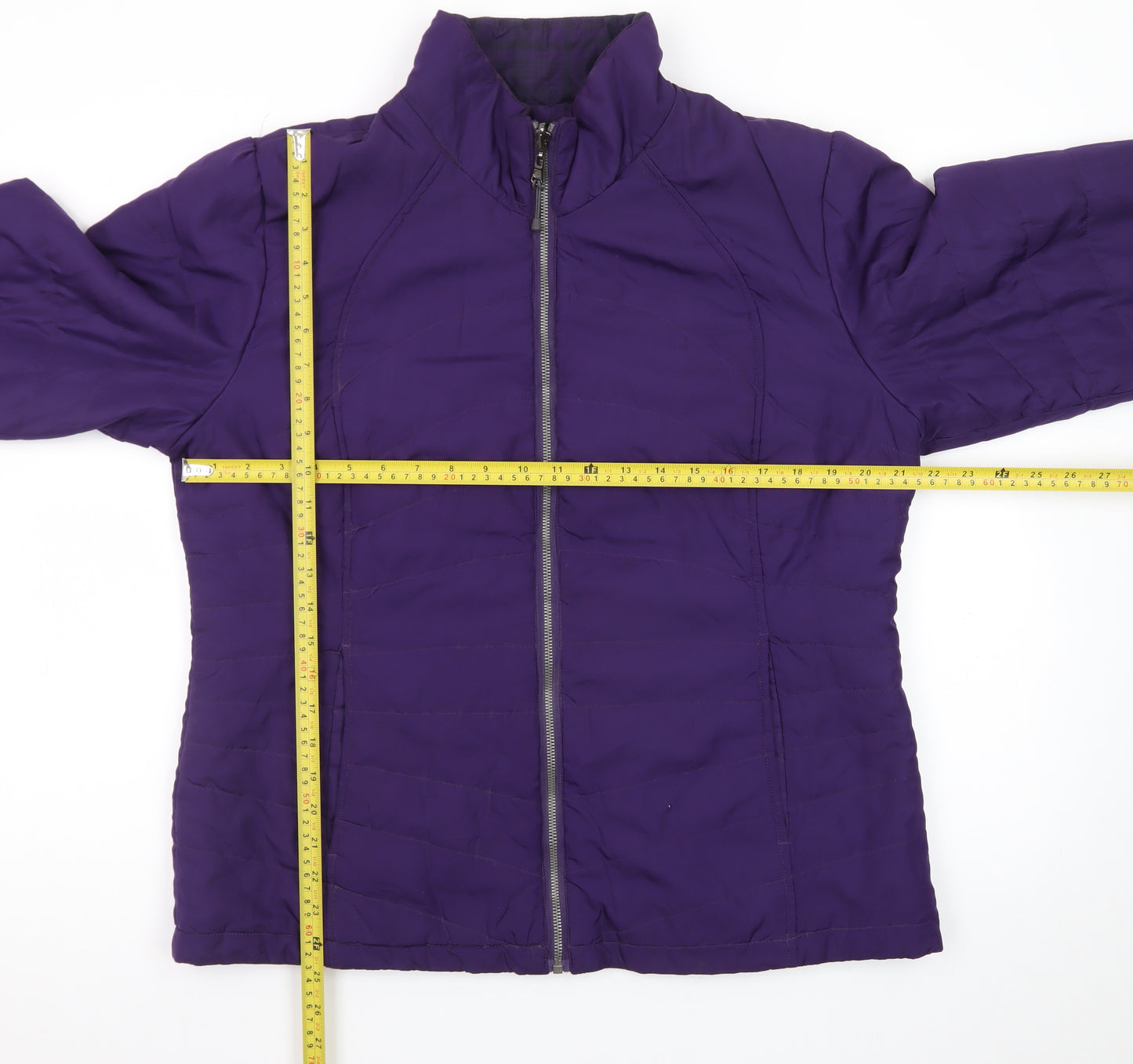 St. John's Bay Women's Purple Puffer Jacket Size L Polyester