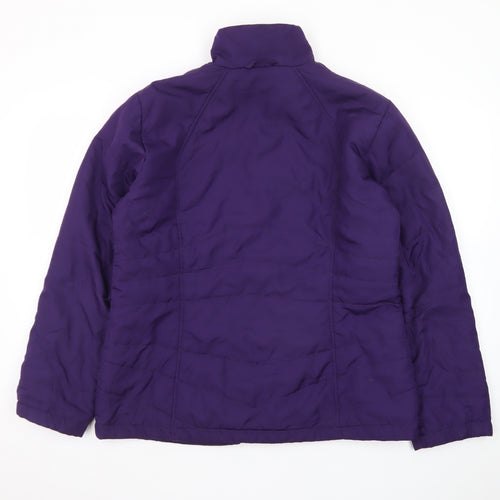 St. John's Bay Women's Purple Puffer Jacket Size L Polyester