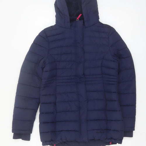 Peter Storm Girls Blue Hooded Puffer Jacket 11-12 Years Winter Coat