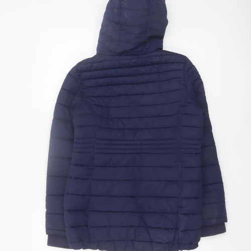 Peter Storm Girls Blue Hooded Puffer Jacket 11-12 Years Winter Coat