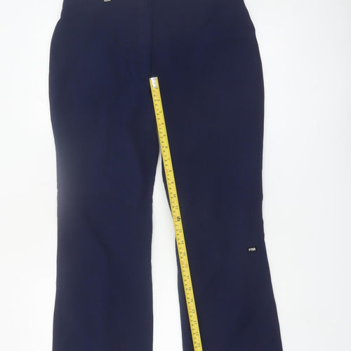 Fera Womens Blue Wool Blend Tall 14L Snow Pants Ski Trousers