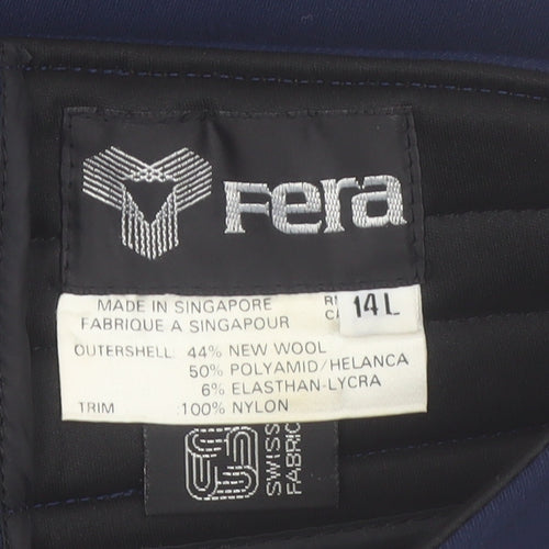 Fera Womens Blue Wool Blend Tall 14L Snow Pants Ski Trousers