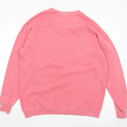 Comfort Colors Unisex Pink Volleyball Graphic Pullover Sweatshirt L