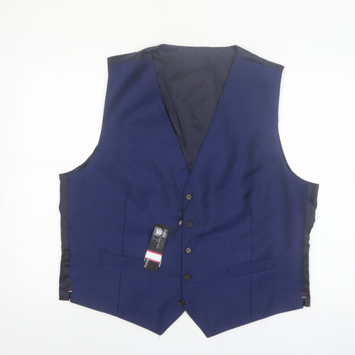 Marks and Spencer Blue Wool Waistcoat XL Women’s Formal Suit Vest