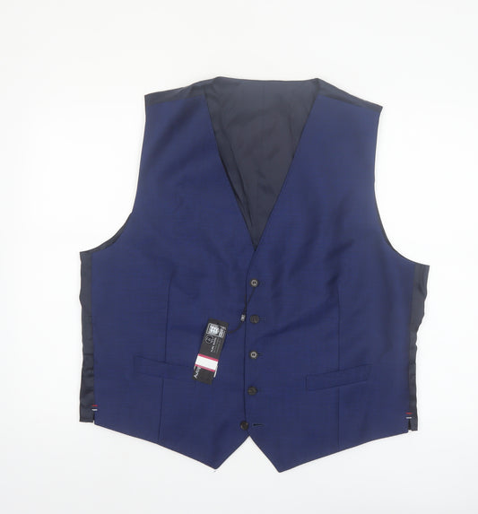 Marks and Spencer Blue Wool Waistcoat XL Women’s Formal Suit Vest