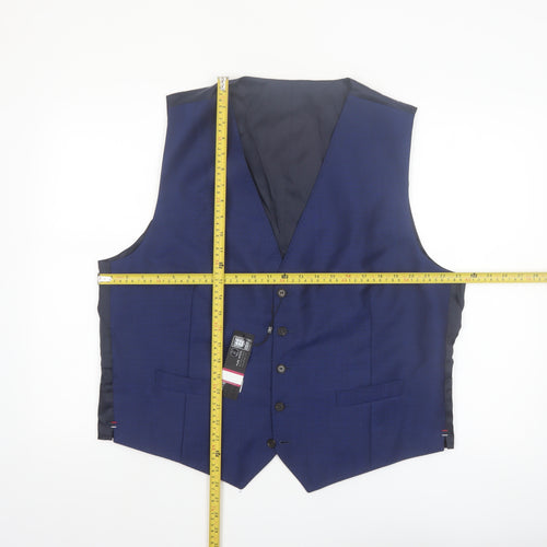 Marks and Spencer Blue Wool Waistcoat XL Women’s Formal Suit Vest