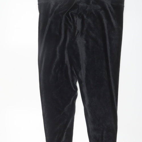 Marks and Spencer Women's Black Velvet Leggings Size 18 Short