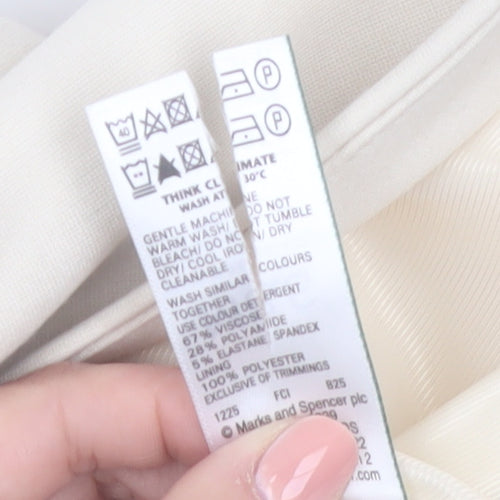 Marks and Spencer Women Beige Size 12 Sleeveless Suit Waistcoat