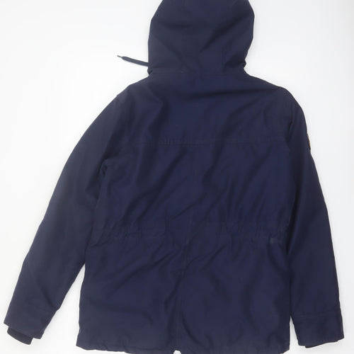 Trespass Women's Blue Waterproof Hooded Parka Jacket Size 10