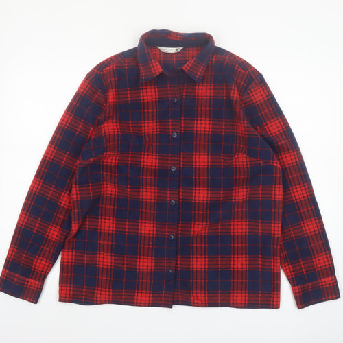 Riders by Lee Mens Red Plaid Flannel Button Pyjama Top M
