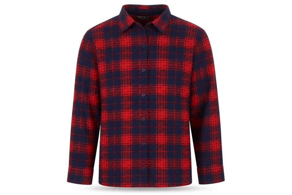 Riders by Lee Mens Red Plaid Flannel Button Pyjama Top M