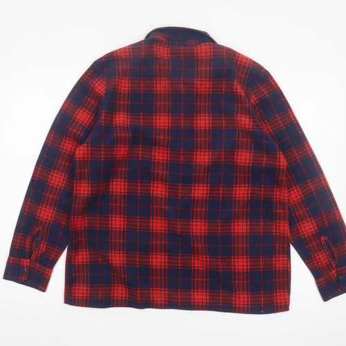 Riders by Lee Mens Red Plaid Flannel Button Pyjama Top M