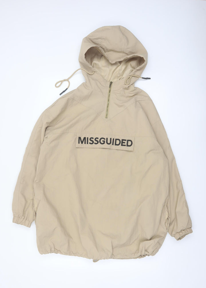 Missguided Women’s Beige Hooded Anorak Jacket Size 6