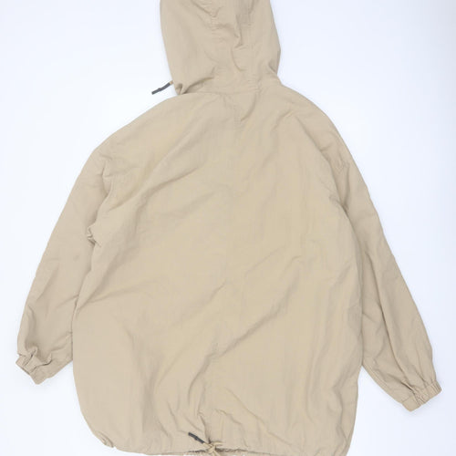 Missguided Women’s Beige Hooded Anorak Jacket Size 6