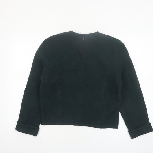 Braemar Petites by Jeremy Scott Women's Green Wool Cardigan Petite S