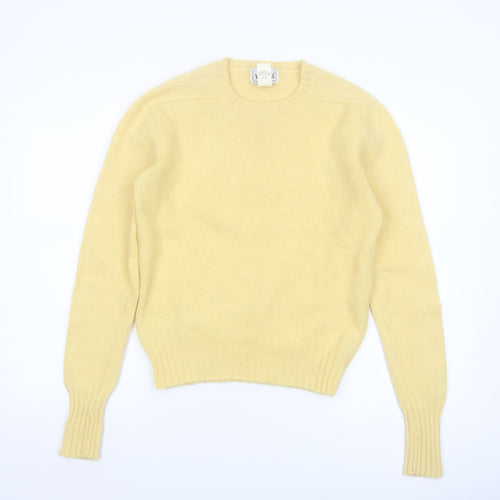 Woolrich Women's Yellow Pure Wool Crew Neck Jumper L