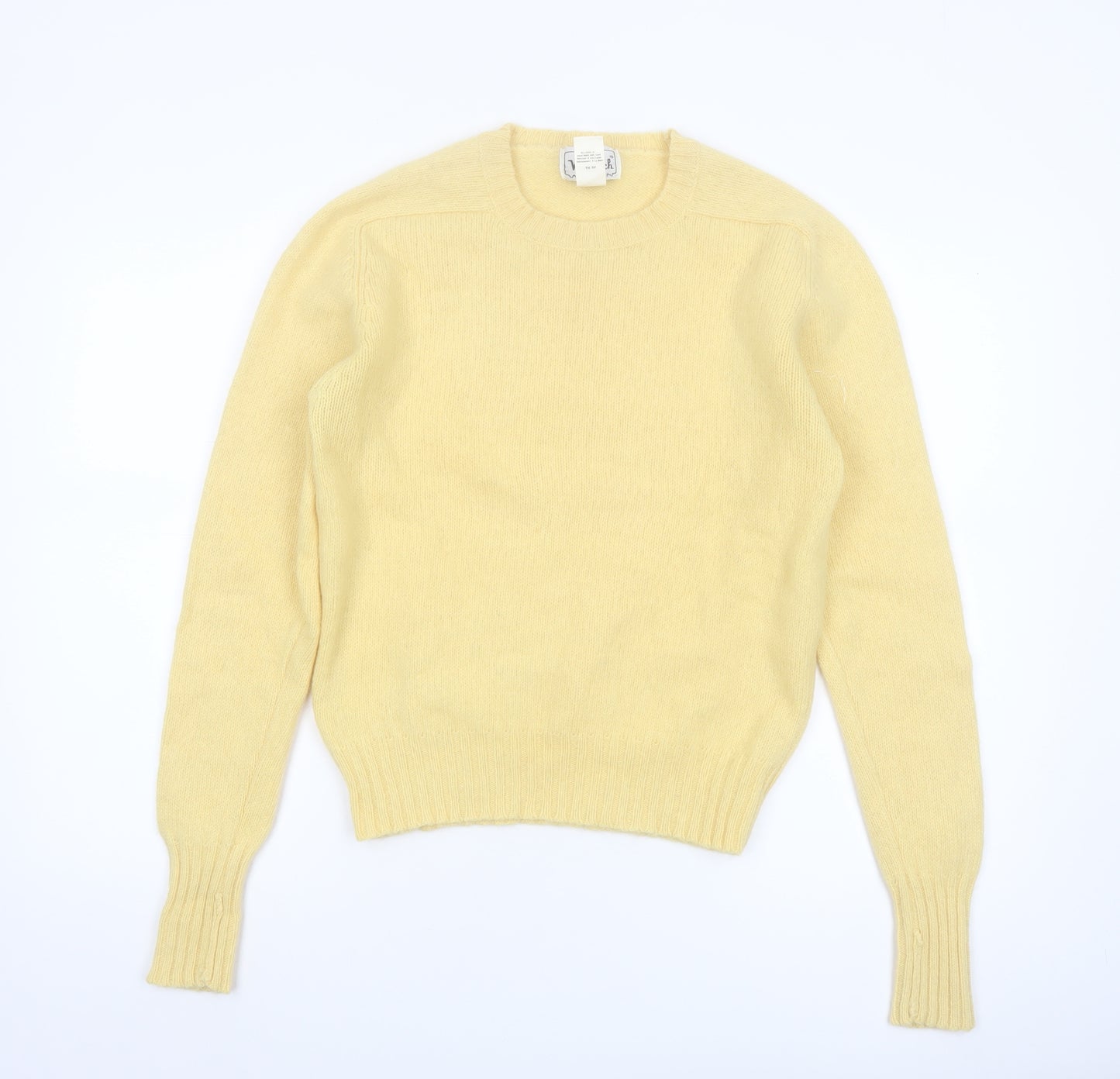 Woolrich Women's Yellow Pure Wool Crew Neck Jumper L