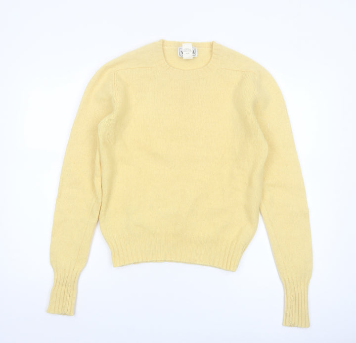 Woolrich Women's Yellow Pure Wool Crew Neck Jumper L