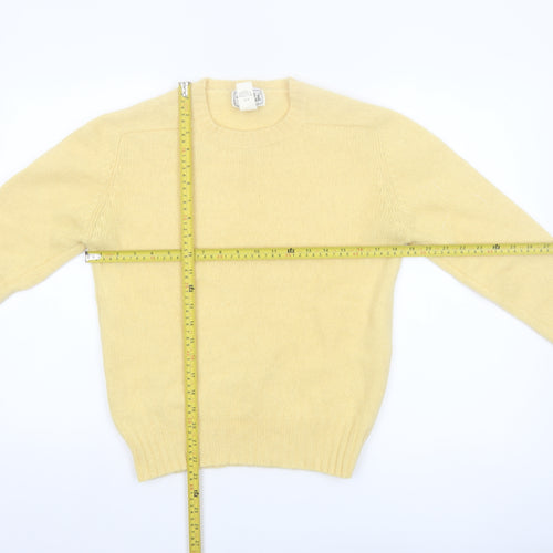 Woolrich Women's Yellow Pure Wool Crew Neck Jumper L