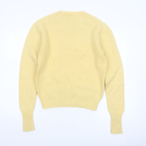 Woolrich Women's Yellow Pure Wool Crew Neck Jumper L