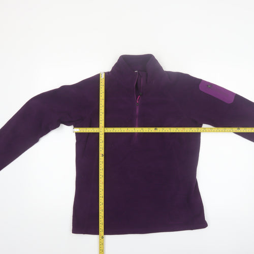 Eddie Bauer Women’s Purple Fleece Pullover Sweatshirt Size M 1/2 Zip Polartec