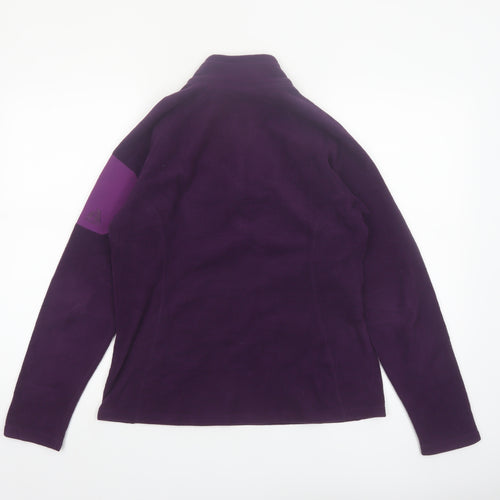 Eddie Bauer Women’s Purple Fleece Pullover Sweatshirt Size M 1/2 Zip Polartec