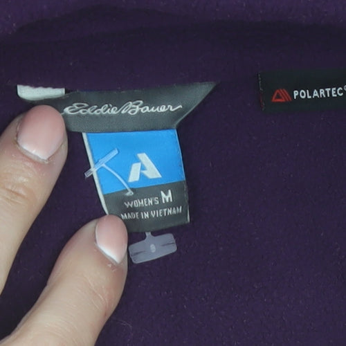 Eddie Bauer Women’s Purple Fleece Pullover Sweatshirt Size M 1/2 Zip Polartec