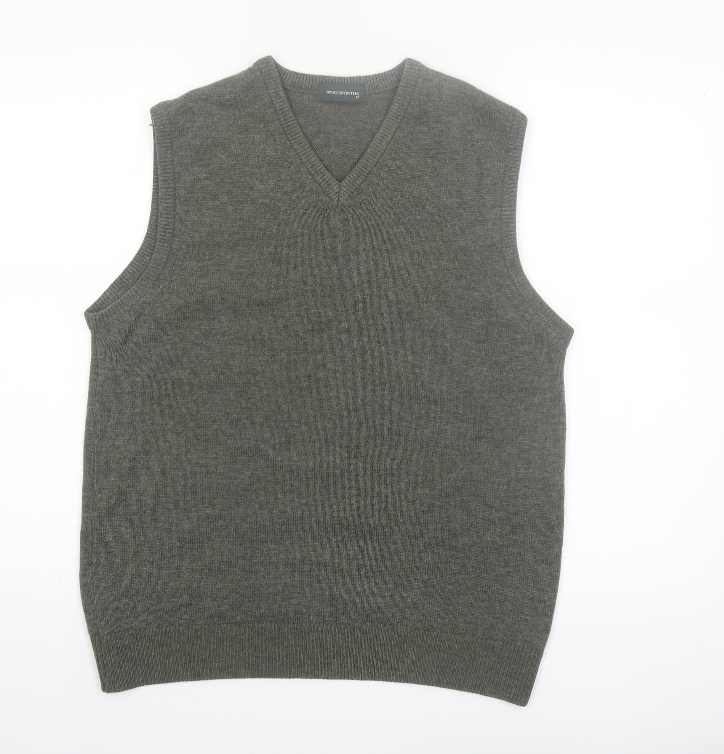 Woolworths Men Grey Lambswool V-Neck Jumper Vest Medium