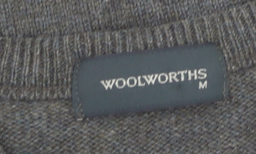 Woolworths Men Grey Lambswool V-Neck Jumper Vest Medium