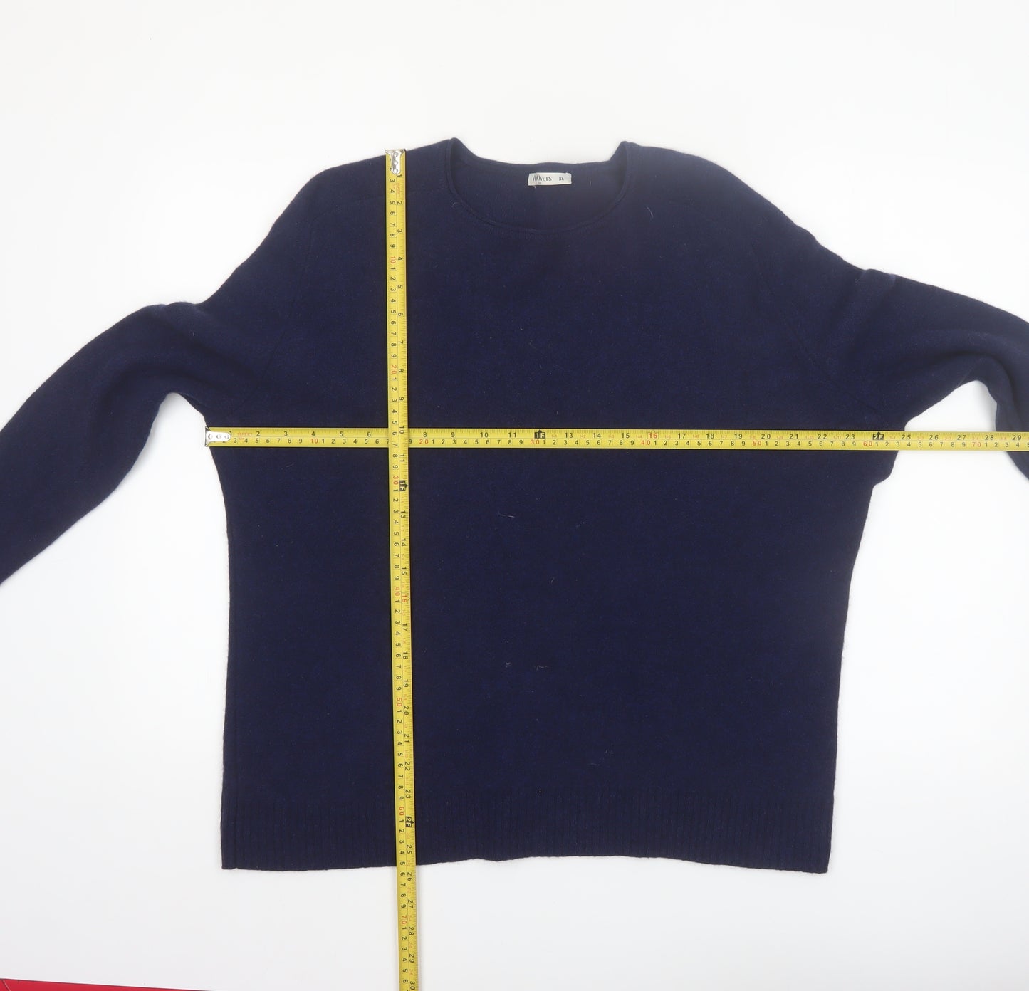 WoolOvers Women's Blue XL Crew Neck Yak Knit Jumper