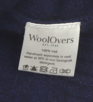 WoolOvers Women's Blue XL Crew Neck Yak Knit Jumper