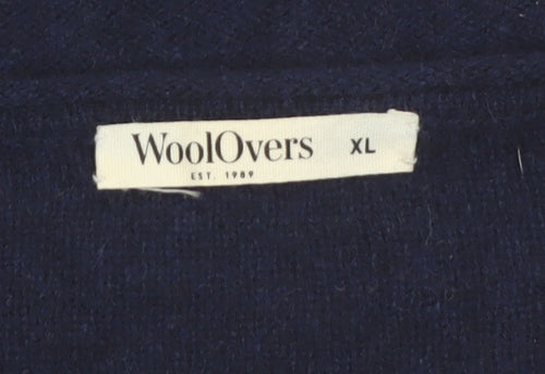 WoolOvers Women's Blue XL Crew Neck Yak Knit Jumper
