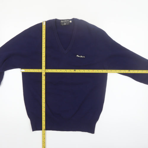 Peter Storm Men’s Blue Wool V-Neck Pullover Jumper M