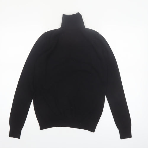 Uniqlo Women Black Wool Roll Neck Jumper Size S