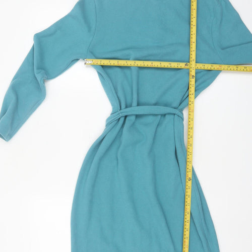Marks and Spencer Women Blue Knit Belted Shift Dress Size 12
