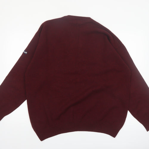 Palmer Mens Red Wool XL Crew Neck Pullover Jumper