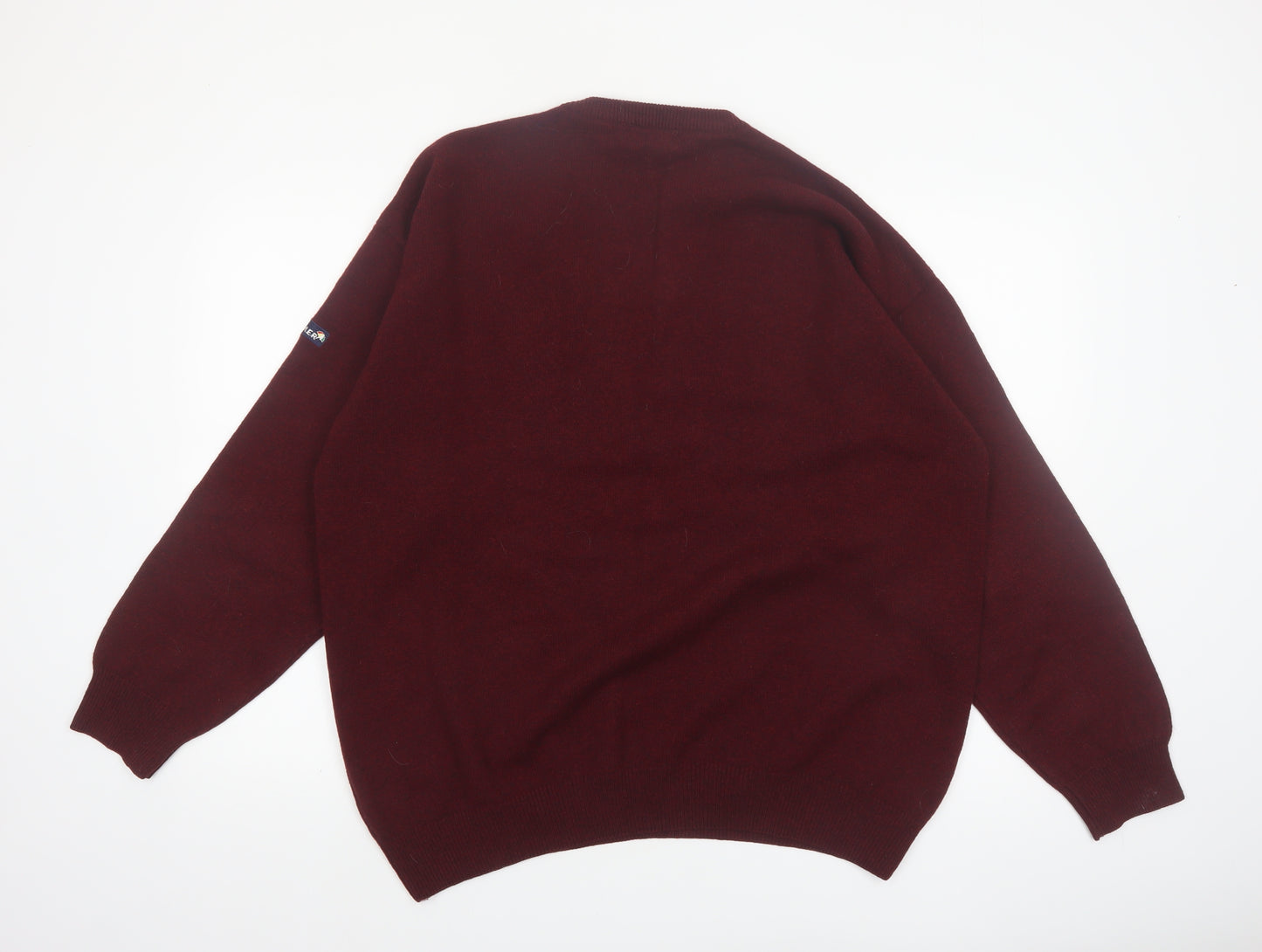 Palmer Mens Red Wool XL Crew Neck Pullover Jumper
