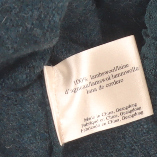 Laura Ashley Women Blue Wool Long Sleeve Cardigan UK 12 Classic Style